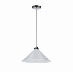 AVOLA LAMPA WISZĄCA CHROMOWY 26 1X60W E27 KLOSZ BIAŁY