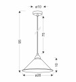 LAMPAMI - lampa sufitowa biała szkic