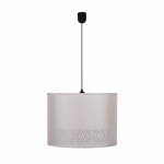 Arabesca lampa wisząca czarny 33x33x24 1x60W E27 abażur brązowy