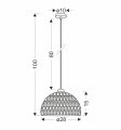 LAMPAMI - lampa wisząca biała szkic