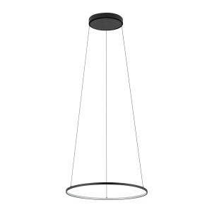 Czarna lampa ledowa wisząca CIRCOLO S