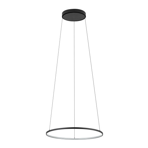 LAMPAMI - czarna lampa wisząca, lampa do salonu, lampa ledowa, ledowa lampa wisząca czarna