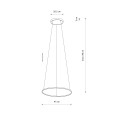 LAMPAMI - ledowa lampa wisząca czarna szkic