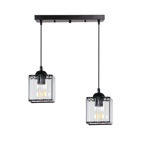 LAMPAMI - żyrandol do salonu, lampa wisząca, żyrandol czarny, lampa nad stół