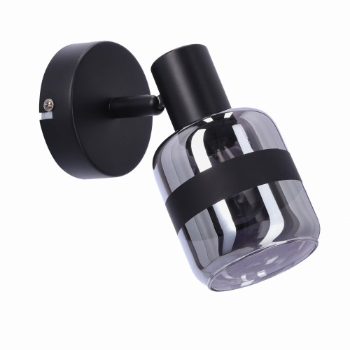 LAMPAMI - lampa ścienna czarna, kinkiet przedpokój, kinkiet nowoczesny czarny, czarny kinkiet