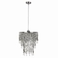 LAMPAMI - lampa sufitowa srebrna, lampa wisząca srebrna, srebrna lampa wisząca, żyrandol do salonu