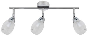 Lampa sufitowa listwa 3X6W LED 3000K RICO SMD GŁÓWKA OKRĄGŁA 1E Z PRZEGUBEM KLOSZ WYMIENNY KD SYSTEM CHROM/BEZBARWNY