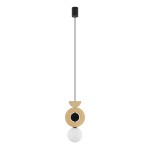 Długa lampa wisząca 216 cm DROPS WOOD B