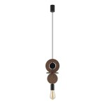 Długa lampa wisząca 216 cm DROPS WOOD C