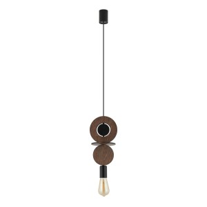 Długa lampa wisząca 216 cm DROPS WOOD C