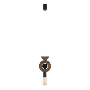 Długa lampa wisząca 216 cm DROPS WOOD D