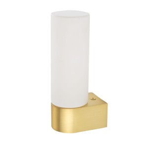 Kinkiet łazienkowy biały ze złotym 1xG9 IP44 NATALIE 