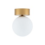 Biała lampa sufitowa kula ze złotym 1xG9 KIER S