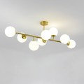 LAMPAMI - nowoczesna lampa wisząca, lampa do salonu, lampa szklane kule, lampa do sypialni, złota lampa kule