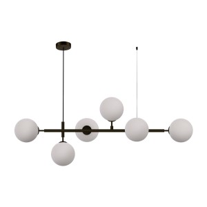 Lampa wisząca Alisa 6xE14 czarna/biała