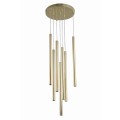 LAMPAMI - lampa wisząca złota, tuby wiszące, złota lampa wisząca, lampa nad stół