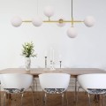 LAMPAMI - nowoczesna lampa wisząca, lampa do salonu, lampa szklane kule, lampa do sypialni, złota lampa kule