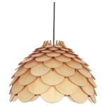 Lampa wisząca Burgo mała 1xE27 drewno