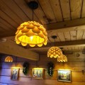 LAMPAMI - lampa drewniana sufitowa, żyrandol drewniany, lampa nad stół, lampa w stylu boho