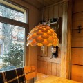 LAMPAMI - lampa drewniana sufitowa, żyrandol drewniany, lampa nad stół, lampa w stylu boho