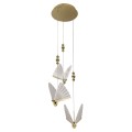 LAMPAMI - nowoczesna lampa wisząca, lampa do salonu, złota lampa ledowa, lampa do sypialni, designerska lampa ledowa
