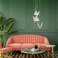 LAMPAMI - nowoczesna lampa wisząca, lampa do salonu, złota lampa ledowa, lampa do sypialni, designerska lampa ledowa