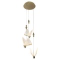 LAMPAMI - nowoczesna lampa wisząca, lampa do salonu, złota lampa ledowa, lampa do sypialni, designerska lampa ledowa