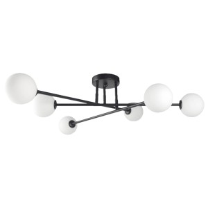 Lampa sufitowa czarna białe kule Dorado 6xG9 czarny