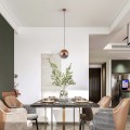 LAMPAMI - lampa wisząca miedziana, lampa wisząca do salonu, lampa szklana kula