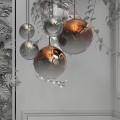 LAMPAMI - lampa wisząca miedziana, lampa wisząca do salonu, lampa szklana kula