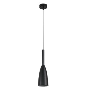 Lampa wisząca czarna Solin 1xE27
