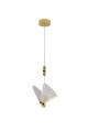 LAMPAMI - nowoczesna lampa wisząca, lampa do salonu, złota lampa ledowa, lampa do sypialni, designerska lampa ledowa