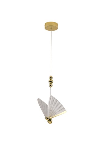 LAMPAMI - nowoczesna lampa wisząca, lampa do salonu, złota lampa ledowa, lampa do sypialni, designerska lampa ledowa