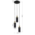 LAMPAMI - lampa nad stół, potrójna lampa wisząca, lampa wisząca czarna