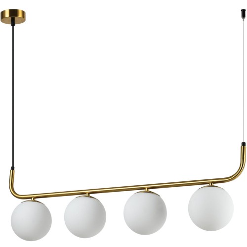 LAMPAMI - nowoczesna lampa wisząca, lampa do salonu, lampa szklane kule, lampa do sypialni, złota lampa kule