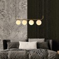 LAMPAMI - nowoczesna lampa wisząca, lampa do salonu, lampa szklane kule, lampa do sypialni, złota lampa kule