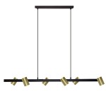 Lampa wisząca czarna ze złotym SNOW 6xGU10