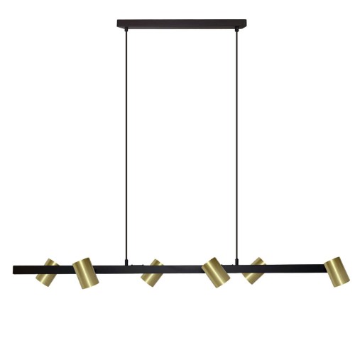 LAMPAMI - lampa wisząca złota, lampa industrialna, nowoczesna lampa do salonu, żyrandol złoty do salonu