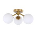 LAMPAMI - nowoczesna lampa wisząca, lampa do salonu, lampa szklane kule, lampa do sypialni, złota lampa kule