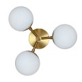 LAMPAMI - nowoczesna lampa wisząca, lampa do salonu, lampa szklane kule, lampa do sypialni, złota lampa kule