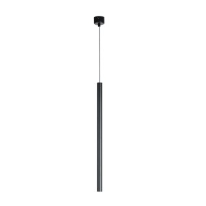 Lampa wisząca tuba sufitowa czarna Lungo 1xG9