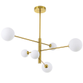 LAMPAMI - nowoczesna lampa wisząca, lampa do salonu, lampa szklane kule, lampa do sypialni, złota lampa kule