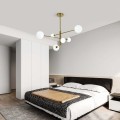 LAMPAMI - nowoczesna lampa wisząca, lampa do salonu, lampa szklane kule, lampa do sypialni, złota lampa kule