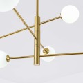 LAMPAMI - nowoczesna lampa wisząca, lampa do salonu, lampa szklane kule, lampa do sypialni, złota lampa kule