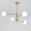 LAMPAMI - nowoczesna lampa wisząca, lampa do salonu, lampa szklane kule, lampa do sypialni, złota lampa kule