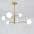 LAMPAMI - nowoczesna lampa wisząca, lampa do salonu, lampa szklane kule, lampa do sypialni, złota lampa kule
