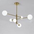 LAMPAMI - nowoczesna lampa wisząca, lampa do salonu, lampa szklane kule, lampa do sypialni, złota lampa kule