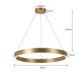 LAMPAMI - lampa wisząca złota nowoczesna, złota lampa ledowa, nowoczesna lampa do salonu, żyrandol nowoczesny do salonu