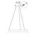 LAMPAMI - lampa wisząca złota szkic