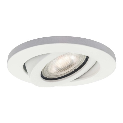 LAMPAMI - lampa sufitowa do łazienki, lampa do biura, lampa biurowa, oczko sufitowe białe, biała oprawa stropowa okragła